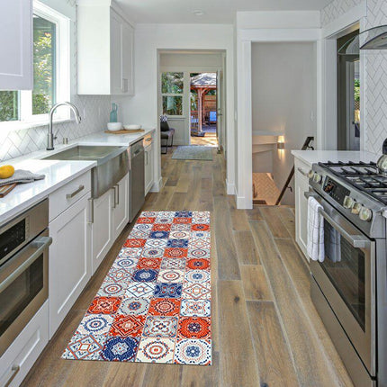 Passatoia da cucina con motivo maiolica