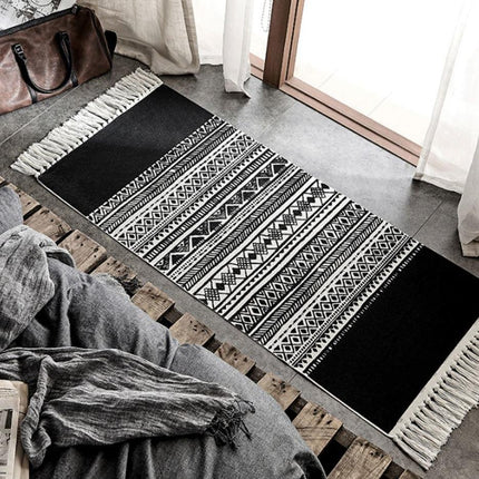 Scendiletto in cotone con frange