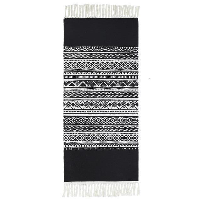 Scendiletto in cotone con frange