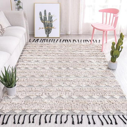 Tappeto Berbero Ecrù lavorato a mano