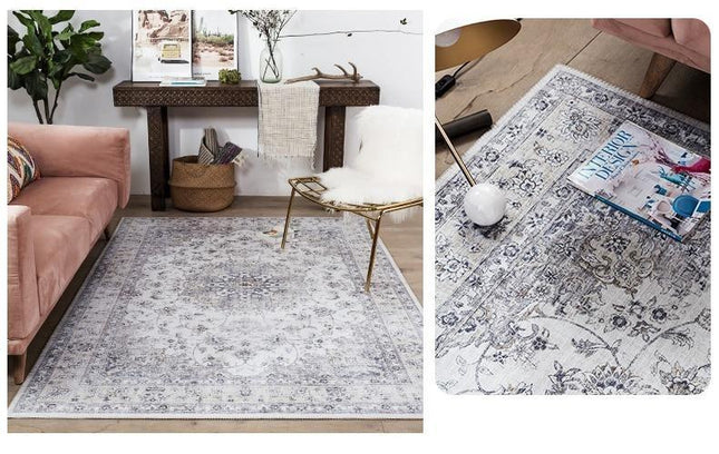 Tappeto da soggiorno con effetto vintage