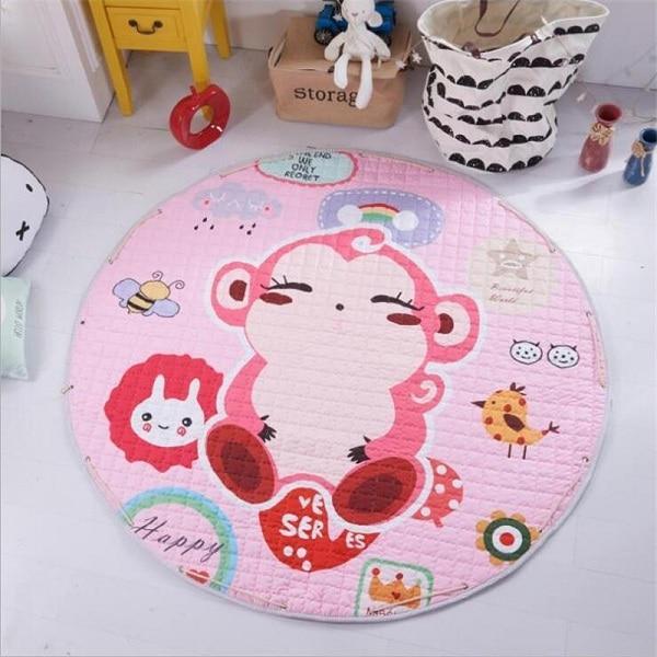Tappeto gioco neonato rotondo scimmietta