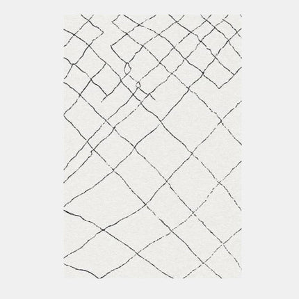 Tappeto berbero scandinavo bianco righe nere