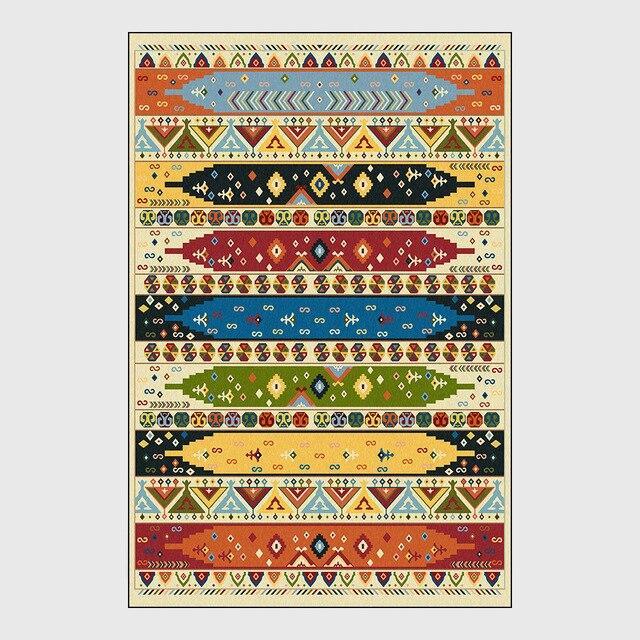 Tappeto etnico con motivo azteco