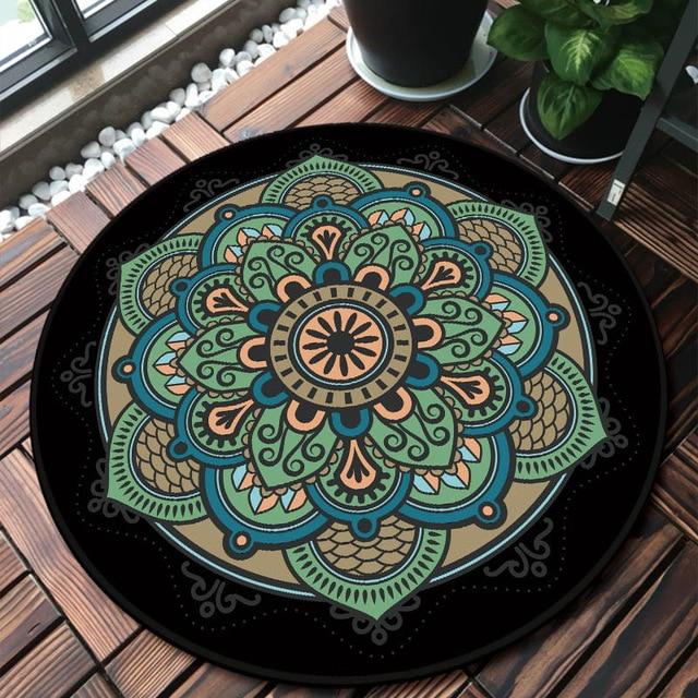 Tappeto rotondo con fiore della vita