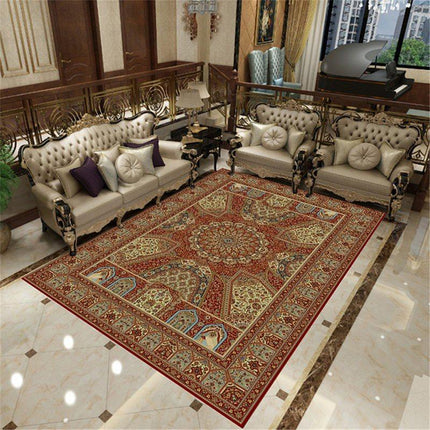 Tappeto persiano con motivi rossi