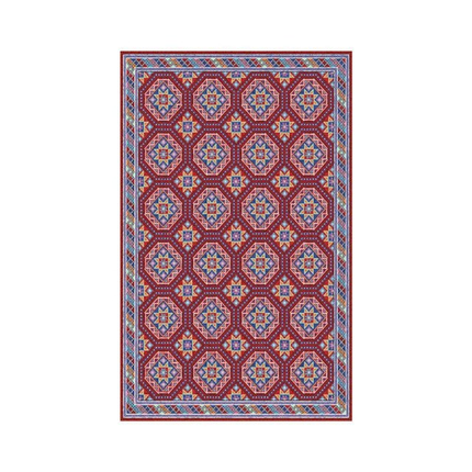 Tappeto design etnico multicolore