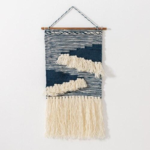 Arazzo da parete in tessuto blu