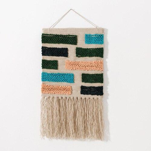 Arazzo da parete intrecciato in iuta