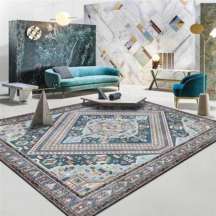 Tappeto Persiano moderno blu e verde
