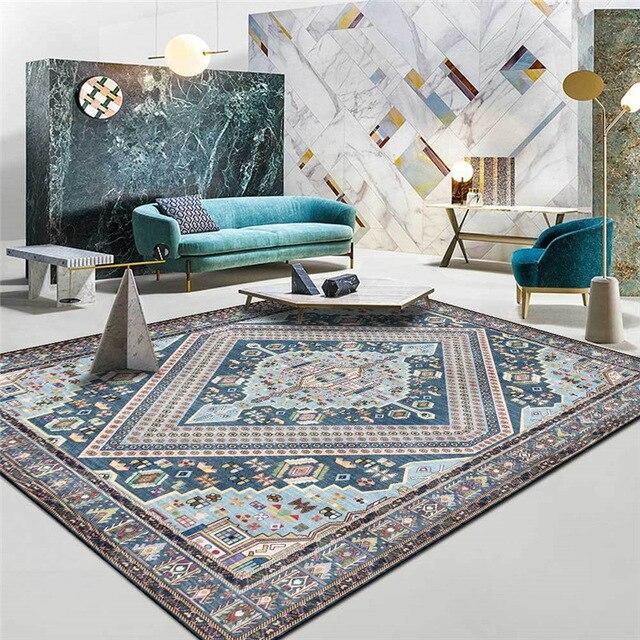 Tappeto Persiano moderno blu e verde