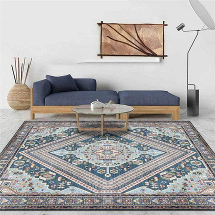 Tappeto Persiano moderno blu e verde