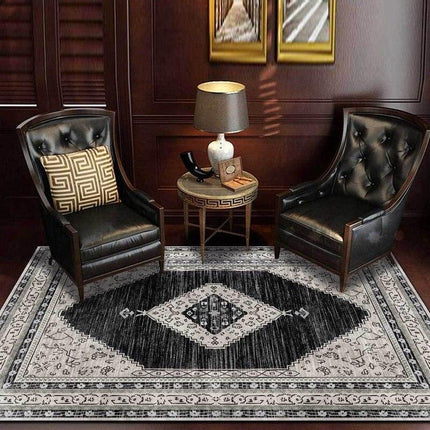 Tappeto Persiano moderno nero antracite