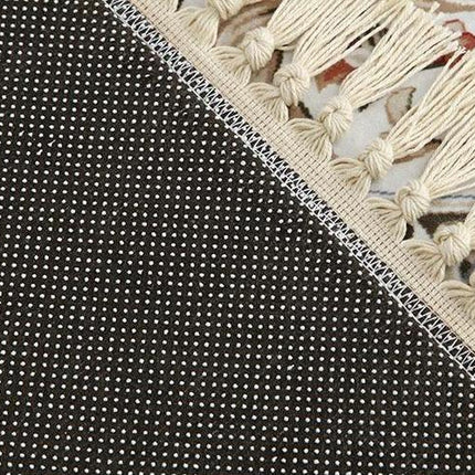 Tappeto Persiano rosso con frange