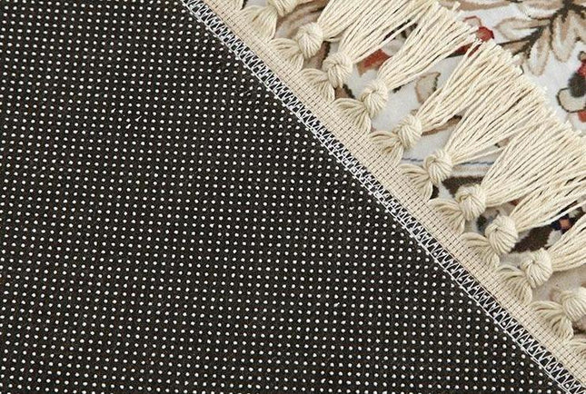 Tappeto Persiano rosso con frange