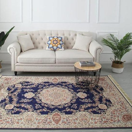 Tappeto Persiano classico blu e rosso