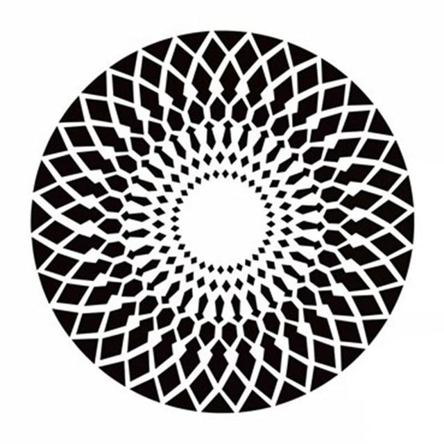 Tappeto rotondo bianco e nero