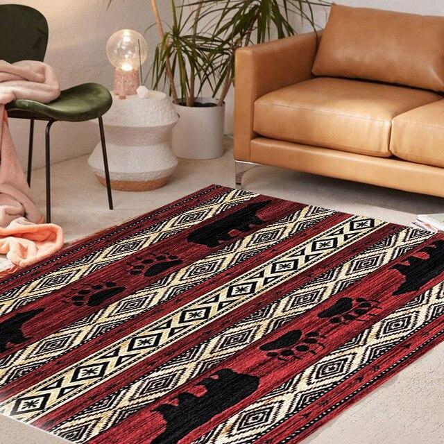 Tappeto rosso etnico stile vintage