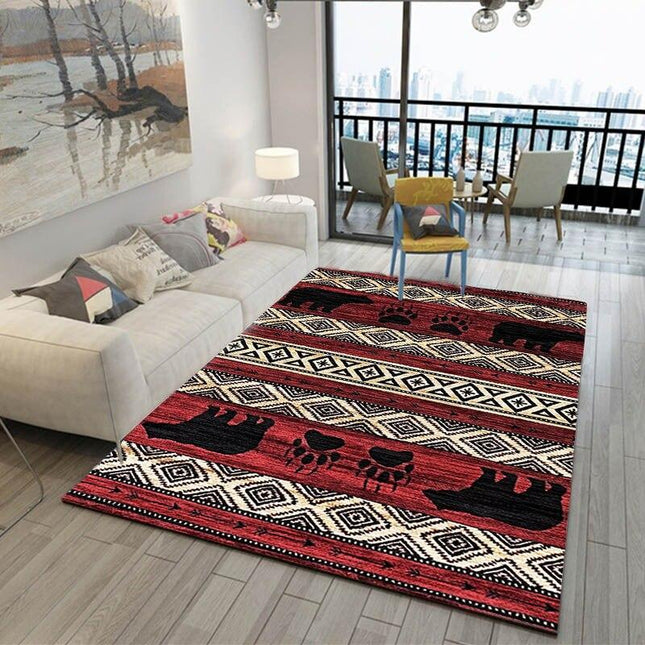 Tappeto rosso etnico stile vintage
