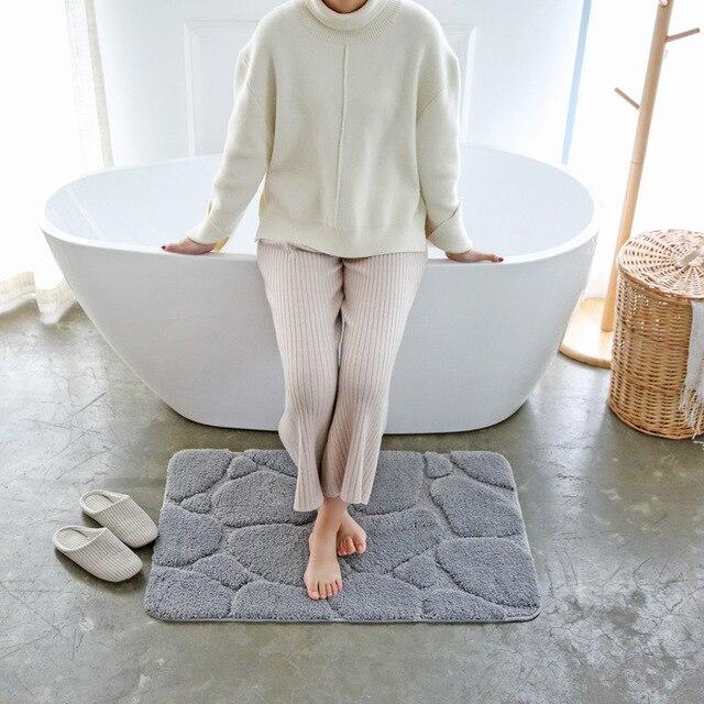 Tappetino bagno antiscivolo effetto sassi
