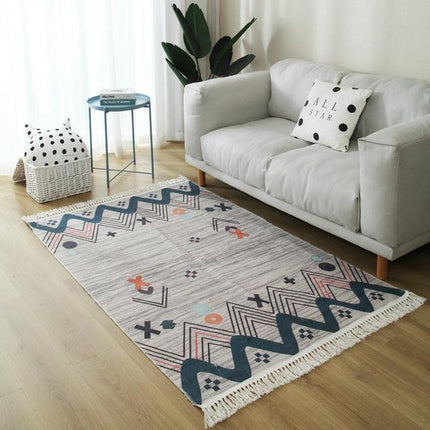 Tappeto per salotto Blu e Grigio
