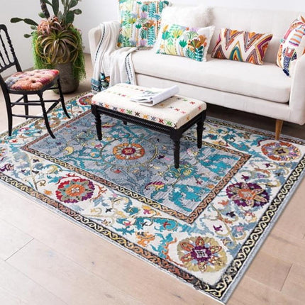 Tappeto da soggiorno stile bohémien