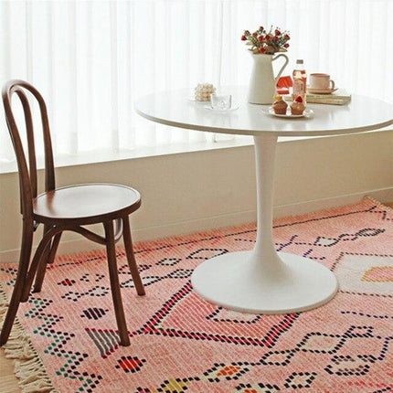 Tappeto Stile Berbero Rosa con Frange