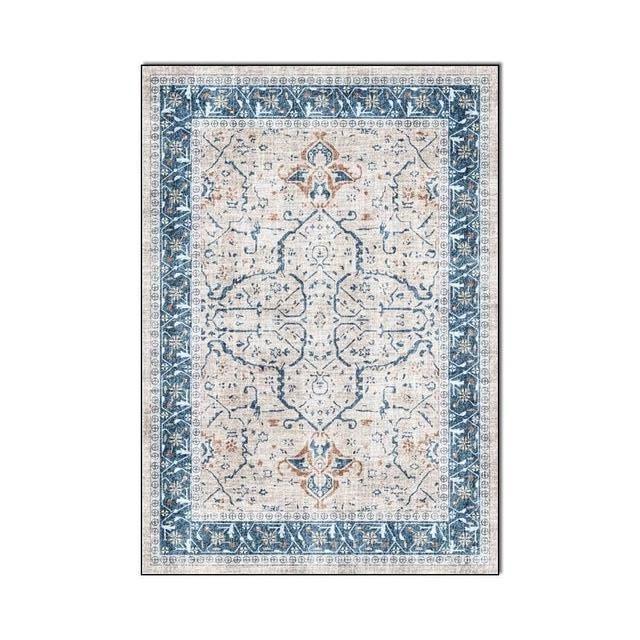 Tappeto Vintage elegante Blu e Beige