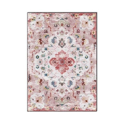 Tappeto Vintage con motivi Rosa Grigio
