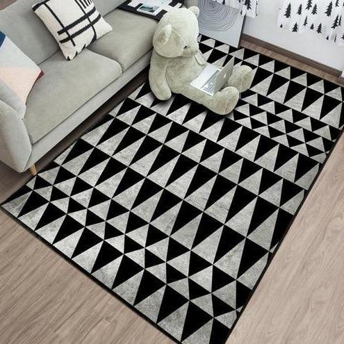 Tappeto in vinile Nero geometrico